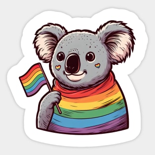 Gay Pride Koala Bear Sticker